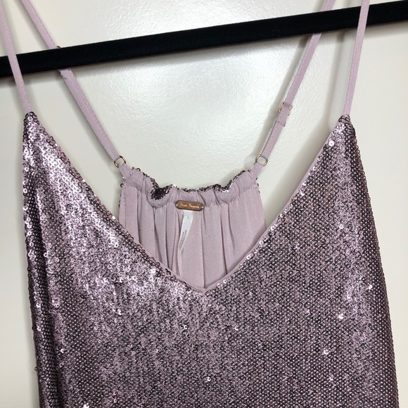 Free People Pink Sequined Long Romper - Picture 6 of 7